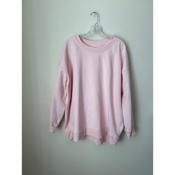 Lululemon Porcelain Pink Perfectly Oversized Crew Size Large - Picture 3 of 9